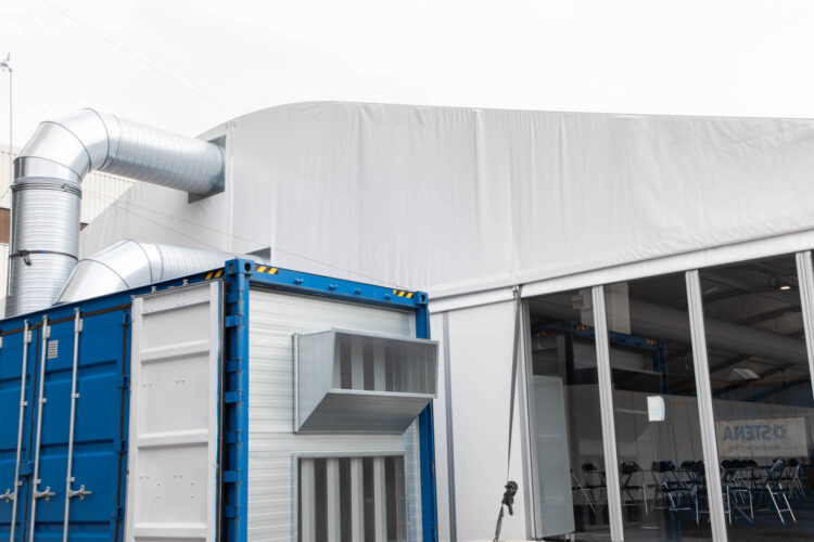 Ventilationscontainer installation