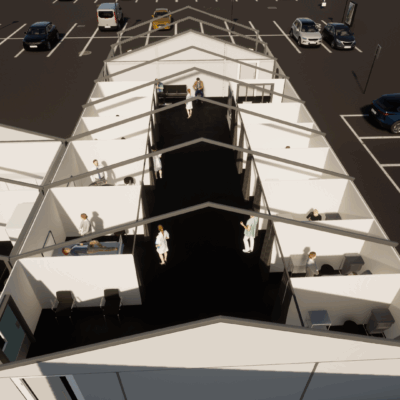 Sjukvårdstält Genomskådning