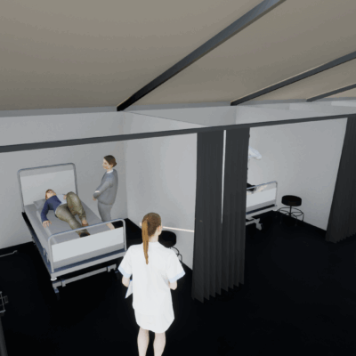 Sjukvårdstält Interiör